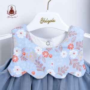 Ropa informal para bebés y niñas, vestido siameses con bragas, color azul, gran oferta - Product Image 2