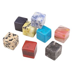 Pietra naturale di ametista 20mm di cristallo quadrato eco-friendly intagliato a tema d'amore aromaterapia pesce per il paesaggio di ghiaccio vino di pietra croce - Product Image 3