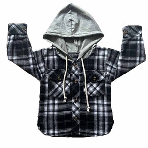 Vintage garçons automne à manches longues <span class=keywords><strong>chemise</strong></span> à <span class=keywords><strong>carreaux</strong></span> <span class=keywords><strong>noir</strong></span> <span class=keywords><strong>et</strong></span> <span class=keywords><strong>blanc</strong></span> 100% coton à capuche blouse garçon vêtements décontractés - Product Image 1