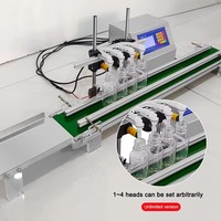 Équipement de remplissage automatique compact à 4 têtes avec PLC pour boissons, jus, eau et liquides alimentaires, avec pompe pour bouteilles et convoyeur métallique/plastique/verre