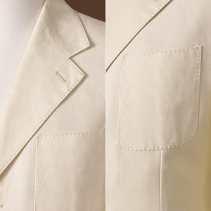 Costume homme 2 pièces rétro décontracté léger et respirant en coton et lin, veste à revers crantés et pantalon, style années 30 - Product Image 2