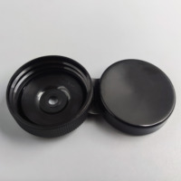Capuchons à rabat personnalisés 38/400 de couleur noire, fabricant professionnel de couvercles en plastique sur mesure, fournisseurs en gros de couvercles à rabat PPWR