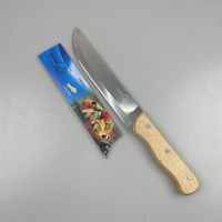 Festival de l'Aïd al-Fitr Couteau d'abattage de boucher en acier inoxydable à manche en bois professionnel Coupe-viande Couteau de cuisine
