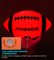 Ballon de football américain de taille 6 avec éclairage LED lumineux personnalisé qui brille dans le noir
