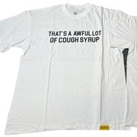T-shirt d'été respirant à col rond en coton premium avec logo personnalisé pour homme, imprimé « Awful Lot of COUGH SYRUP »