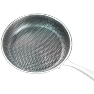 Poêle à frire ronde antiadhésive en acier inoxydable <span class=keywords><strong>sans</strong></span> <span class=keywords><strong>nickel</strong></span>, avec revêtement en nid d'abeille, pour grillades et fritures profondes - Product Image 1