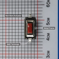 TS6037A-025C(R)-G8 6.0x3.7mm 2.5mmhight Petit Bouton SMT Commutateur Rouge Stem Tact Switch