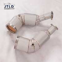 JTLD Tubo de Escape de Alto Flujo SS304 con Catalizador de 200 Celdas para Audi RS6 RS7 4.0T V8 Euro6, Piezas de Escape para Tuning