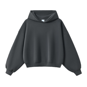 高品質350gsmノースリーブ無地フリースドロップショルダーフーディメンズコットンプルオーバー卸売カスタム刺繍フーディ - Product Image 2