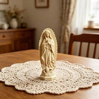 Statue Notre-Dame de Guadalupe en résine, figurine de la Vierge Marie avec halo et base ange, décoration d'intérieur, 19 cm, 30 cm, ornements, cadeau