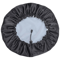 Bonnet de cheveux en satin avec logo personnalisé Bonnet de sommeil réversible à double couche Bonnet de douche à fonction réglable