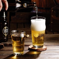 Logo personnalisé Verres à bière en cristal de qualité supérieure 400ml Verre à bière artisanale de blé droit Whisky Shot Vin Eau Verres à boire