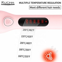 RUCHA lisseur professionnel sur mesure à infrarouge et ions, à chauffage PTC, avec écran LCD, portable, pour salon de coiffure