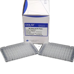 Assiettes jetables en plastique, 0.1ml/0.2ml, 96 bien, jupe de hauteur, avec jupe - Product Image 1