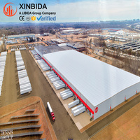 Atelier préfabriqué en acier, structure légère en acier, entrepôt industriel résistant aux tremblements de terre et aux ouragans pour l'Amérique du Nord