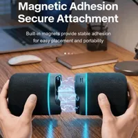 Speaker Magnetik 2-in-1 dengan Lampu LED RGB Desain Modular Plastik TWS Konektivitas USB/ untuk Penggunaan Pesta
