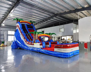 Tobogán Acuático Inflable Comercial y <span class=keywords><strong>Piscina</strong></span> de Agua de 8x4m para Adultos y Niños, para Uso en Patio Trasero o Parque de Trampolines Xinyue - Product Image 2