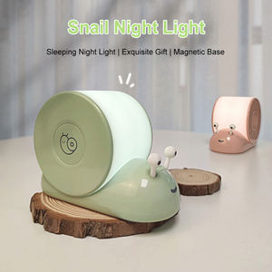 Cute Animal Bedside Lamp Snail Night <b>Light</b> for Kids with Magnetic Rechargeable Table Lamp Office Home Decor for Kitchen Bedroom - Product Image 3