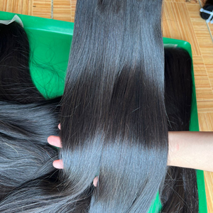 40 pouces de cheveux bruts brillants du Vietnam à double tirage, extensions de cheveux humains de meilleure qualité, droits naturels, super doublement étirés - Product Image 1