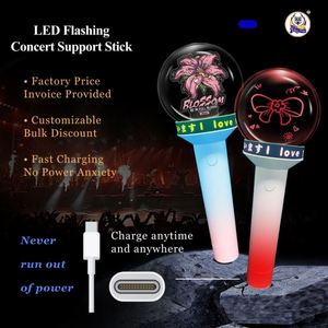 ไฟ LED แบบแท่งพลาสติกใช้แบตเตอรี่ AAA พร้อมโลโก้สั่งทำได้ ควบคุมด้วยรีโมท สำหรับงานแฟนมีท คอนเสิร์ต ปาร์ตี้เชียร์ K-POP J-POP - Product Image 1