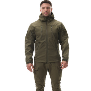 เสื้อแจ็คเก็ตบุผ้า<span class=keywords><strong>น</strong></span>วมสำหรับผู้ชาย ฤดูใบไม้ร่วง อุ่นสบาย ซิปแบบ Softshell สีพื้น ย้อมสีแบบ Bonded คอตั้ง รับผลิตแบบ OEM - Product Image 2