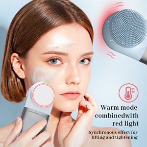 Brosse nettoyante faciale en silicone imperméable, électrique, à vibration ultrasonique, nettoyage en profondeur du visage, nettoyeur de pores avec batterie au lithium - Product Image 2