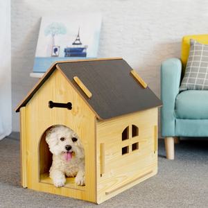 Moderno sólido grande exterior gato perro mascotas casas jaula MUEBLES CAMA DE MADERA - Product Image 4