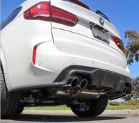 Diffuseur de pare-chocs arrière en fibre de carbone sèche style 3D pour BMW X5M F85 X6M F86 2014-2018, pièces de tuning aérodynamique extérieures pour voiture