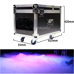 Macchina del fumo 3000W bassa che giace nebbia macchina acqua Base doppia uscita terra per la fase di festa di nozze danza sulle nuvole effetti - Product Image 3