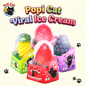 Vente en gros de desserts glacés 3D aux fruits, saveurs fraise, <span class=keywords><strong>ananas</strong></span>, raisin, litchi, pour supermarchés - Product Image 1