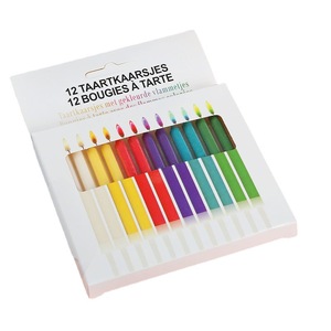 Velas de Cumpleaños con Llamas de Colores, Paquete de 6, Cilíndricas, de Parafina, Decoración Moderna para Fiestas - Product Image 3