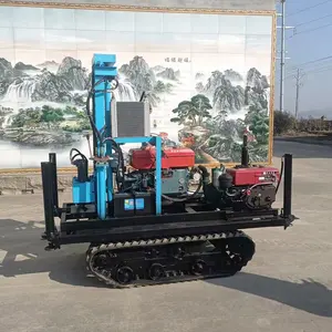 Dibuat Di Cina 22HP Diesel Hidrolik Air Dalam Sumur Pengeboran Crawler Rotary Bor Lubang Bor Mesin Rig