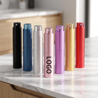 Atomiseur de parfum de voyage rechargeable 5ml 8ml 10ml, flacon pulvérisateur vide en aluminium portable anti-fuite