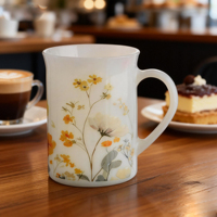 Tasse à lait pour le petit-déjeuner en verre épais avec motif imprimé de Noël Samyo Creative, tasse à café personnalisée pour restaurant, hôtel