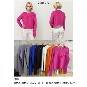 Maglione Cardigan Premium da donna con applicazioni di perle floreali che dettagliano il fornitore all'ingrosso di taglia XS per le stagioni autunnali invernali - Product Image 1