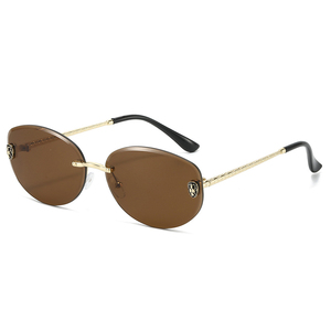 Lunettes de soleil tendance tête de <span class=keywords><strong>serpent</strong></span> pour femme 2026 – Nouveauté été, sans monture, ovales, de marque, verres taillés, pour femme - Product Image 3