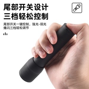 Lampe torche LED laser blanche rechargeable 1200 mAh Type C pour randonnée et éclairage de recherche en extérieur - Product Image 3