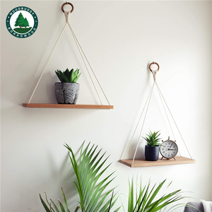 Étagères murales en <span class=keywords><strong>bois</strong></span> de paulownia carbonisé moderne, 400*200*15mm, ensemble de 3 pièces pour l'affichage et le rangement flottants - Product Image 2