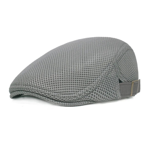 Customisable New Low Profile Acid Washed Men Black Mesh Ivy <strong>Cap</strong> and Hat Western <strong>Sweat</strong> <strong>Proof</strong> Gentlemen Fashion Flat Hat - Product Image 1