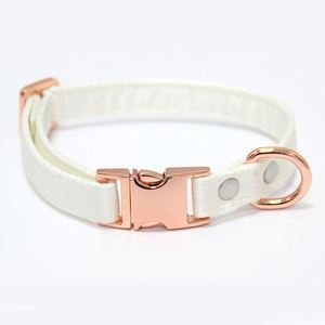 Nouveau collier pour chien en soie rose style mariage avec nœud papillon détachable pour petits et moyens chiens et chats avec boucle en métal - Product Image 4