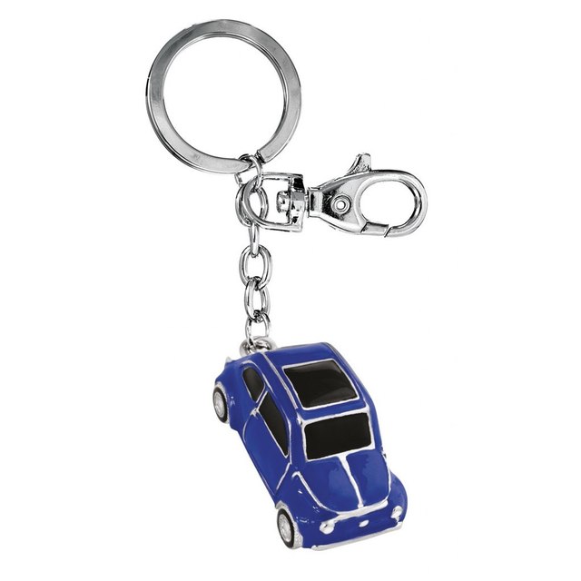 Classic Luxury Car Keychain in Light Blue Customizable Logo Made of Zinc Alloy