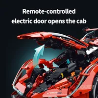 Guly 10659 2026 MOC1:8 Coche Deportivo Rojo de Colección, Coche de Velocidad V12GT, Kit de Modelo de Superdeportivo, Ladrillos de Construcción, Regalo de Escritorio, Sets de Bloques de Construcción
