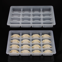 Barquette d'emballage pour raviolis en plastique PP jetable, écologique, de qualité alimentaire, à usage commercial en supermarché, avec 16 compartiments, personnalisable