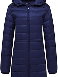 Wholesale Ultra <b>Lightweight</b> Hooded Long Puffer <b>Jacket</b> for <b>Women</b> Breathable Packable Winter Coat with Embroidered Casual - Product Image 3