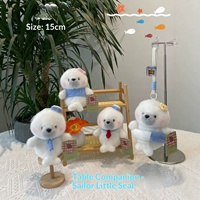 Porte-clés en peluche phoque bébé taille paume, nouvelle collection, qualité et sécurité optimales, jouet d'aquarium marin, cadeau pour enfants, compagnon d'étude, vente en gros