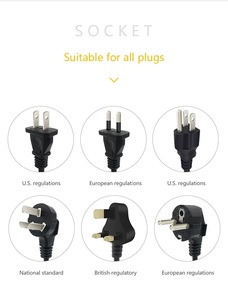 Anh chúng tôi tiêu chuẩn Châu Âu vòng phích cắm điện và ổ cắm điện với 3 USB cắm hộ gia đình ổ cắm phổ - Product Image 5
