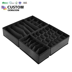 Grosir laci lipat kotak penyimpanan laci <span class=keywords><strong>Organizer</strong></span> pakaian pembagi pakaian dalam kaus kaki pengatur wadah penyimpanan kain - Product Image 1