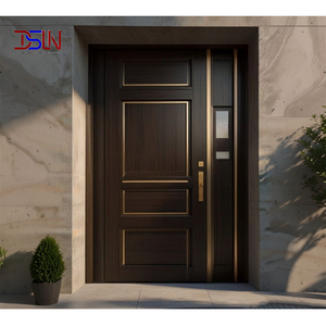 Porte d'entrée en alliage d'aluminium de style européen, sculptée à la main, moderne, antivol, pour villa, prix de gros pour projets de construction - Product Image 1