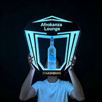 Présentoir LED VIP pour bouteilles avec logo personnalisé, MOQ 1 unité, idéal pour les soirées, les boîtes de nuit, les bars et les salons.
