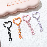 Porte-clés Cœur Couleur Bonbon avec Mousqueton en Gros pour Petits Cadeaux, Accessoires de Sac à Main et Breloques pour Femme